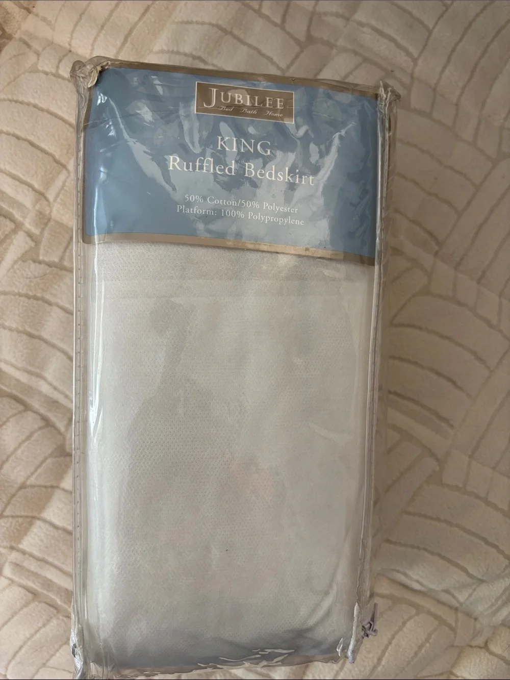 King Ruffled Bedskirt - White